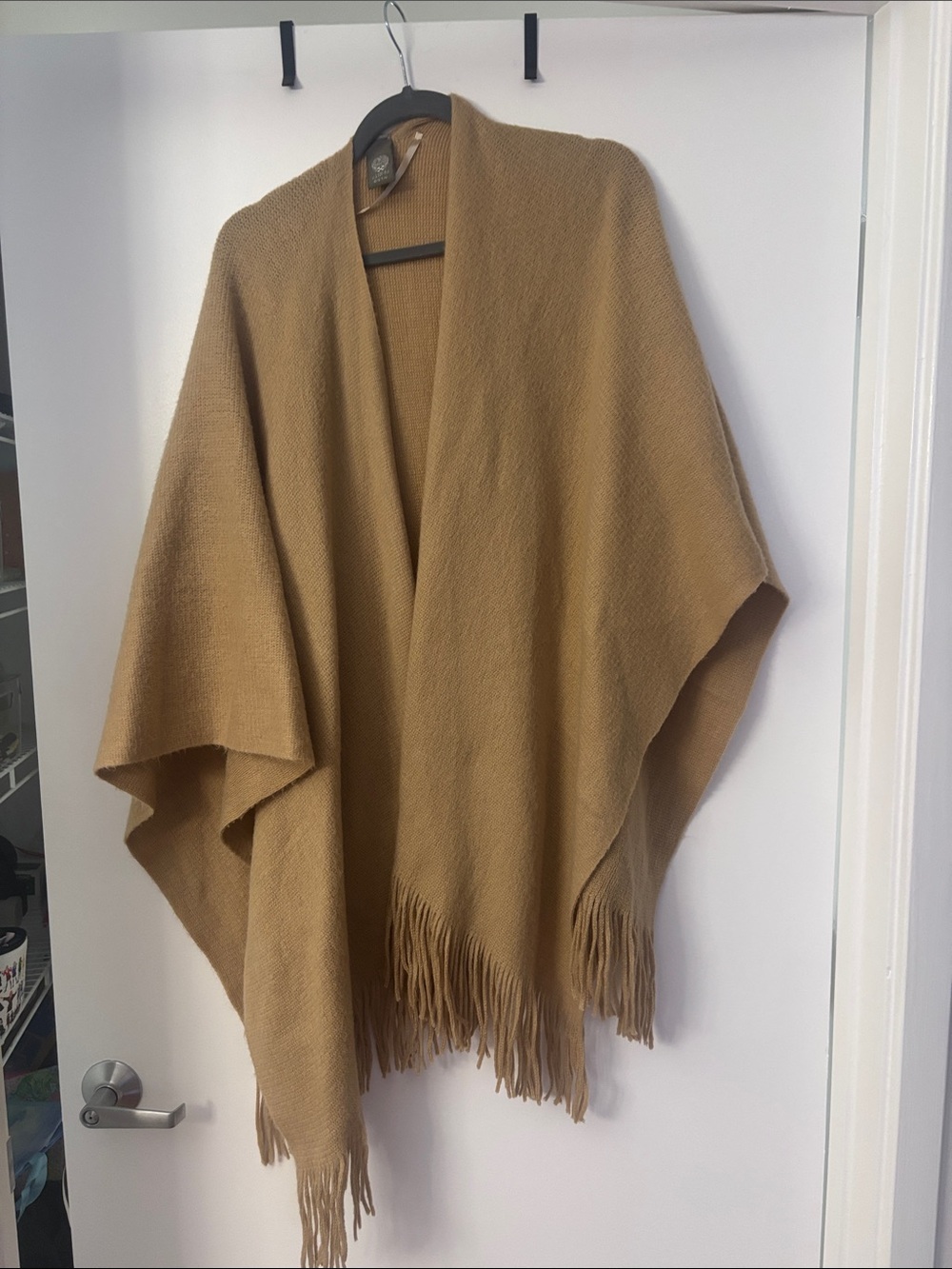 Vince Camuto Camel Fringe Poncho